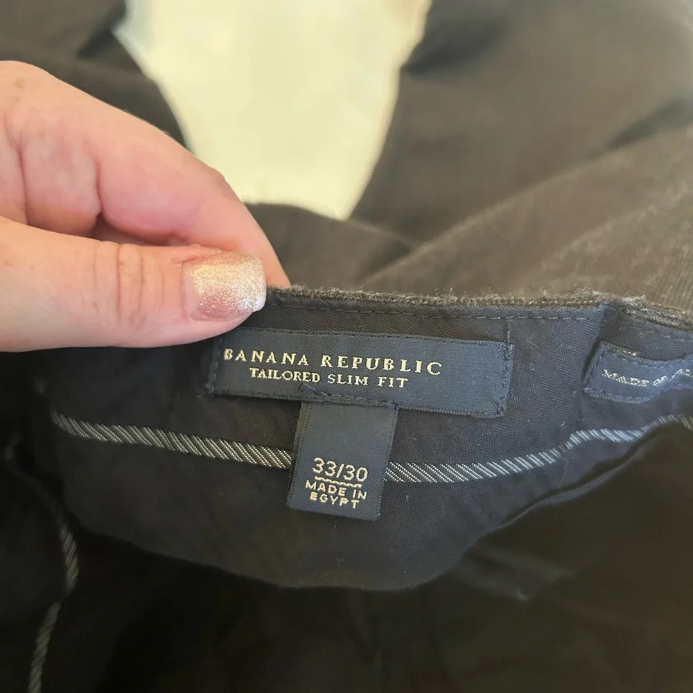 Banana republic tailored slim fit 100% wool dress pants chocolate brown